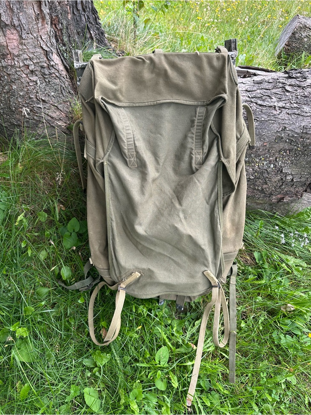 WW2 US Military Canvas Field Backpack - Olive Green